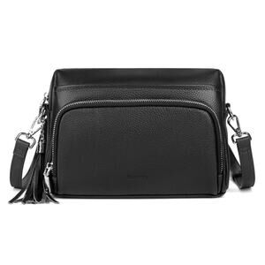 New Befen Women's Black Leather Crossbody Purse